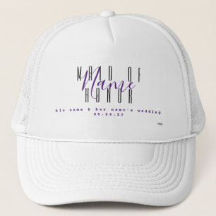 Maid of Honour Personalised hat HAMbyWG