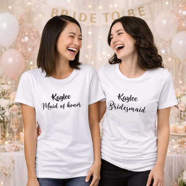 Maid of Honour Personalised  T-Shirt (Creator Uploaded)