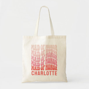 Maid of honour Pink modern girly retro 60's simple Tote Bag