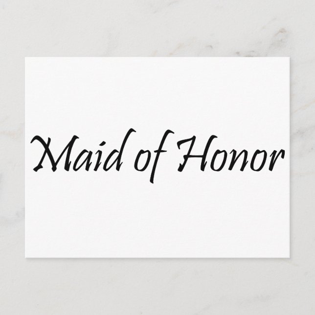 Maid of Honour Postcard (Front)
