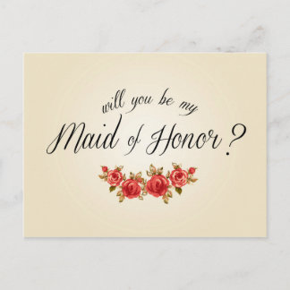 Maid of Honour Postcard