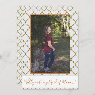 Maid of Honour Proposal adjustable border Invitation