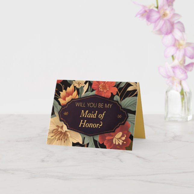 maid of honour proposal card (Orchid)