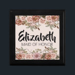 Maid of Honour Proposal Gift Custom Bridal Shower Gift Box<br><div class="desc">If you're looking for the perfect way to show your appreciation for your maid of honour, look no further than boho cottagecore wedding collection! This enchanting wedding theme gift box is perfect for personalised bridal party jewellery and keepsake items. Not only is it a fun way to show your gratitude,...</div>