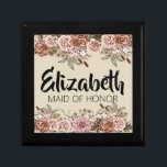 Maid of Honour Proposal Gift Custom Bridal Shower  Gift Box<br><div class="desc">Looking for the perfect gift for your maid of honour? Check out boho cottagecore enchanted wedding theme personalised bridal party jewellery keepsake box! This unique and personalised gift is perfect for any bride-to-be's maid of honour. Not only is it a great way to show your appreciation, but it's also a...</div>