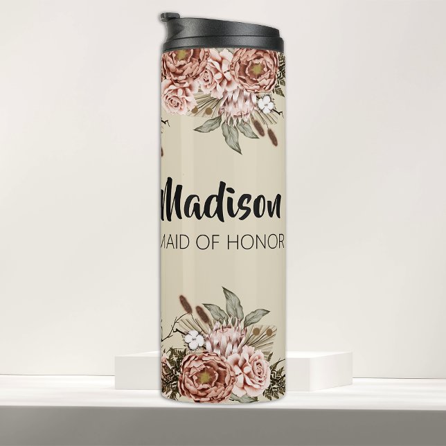 Maid of Honour Proposal Gift Custom Bridal Shower Thermal Tumbler (Creator Uploaded)