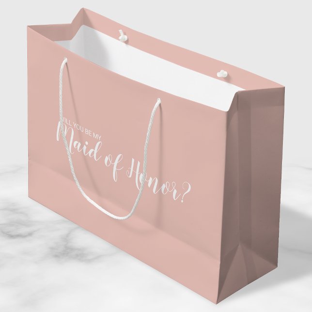 Maid of Honour Proposal Modern Proposal Large Gift Bag (Creator Uploaded)