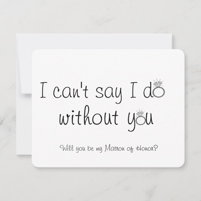 Maid of Honour Proposal Thank You Card (Front)