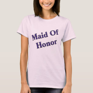 Maid Of Honour Purple Zebra Wedding Party T-Shirt