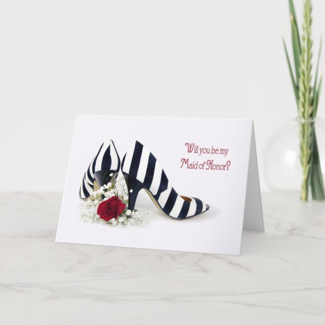 Maid Of Honour Request Invitation (Front)