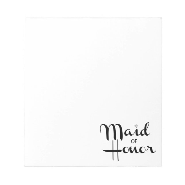 Maid of Honour Retro Script Notepad (Front)
