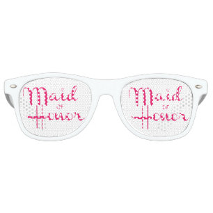 Maid of Honour Retro Script Pink Retro Sunglasses
