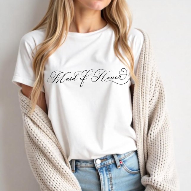 Maid of Honour Shirt – Elegant Bridal Party Tee (Maid of Honor Tee)