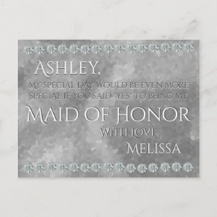 Maid of Honour - Silver & Diamonds Postcard