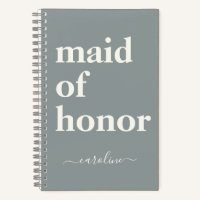 Maid of Honour Simple Minimalist Modern Name Silve
