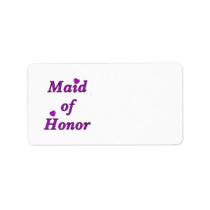 Maid of Honour Simply Love Label