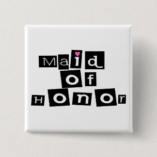 Maid of Honour (Sq) 15 Cm Square Badge