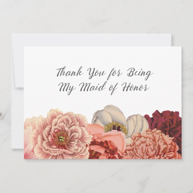 Maid of Honour Thank You Card (Front)