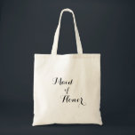 Maid of Honour Tote Bag<br><div class="desc">This is a Maid of Honour tote bag. This personalised name monogram cute vintage tote bag is best gift idea for bride and bridesmaids at weddings. It is a great accessory for your bridesmaids and perfect for carrying around all of those party plans.</div>