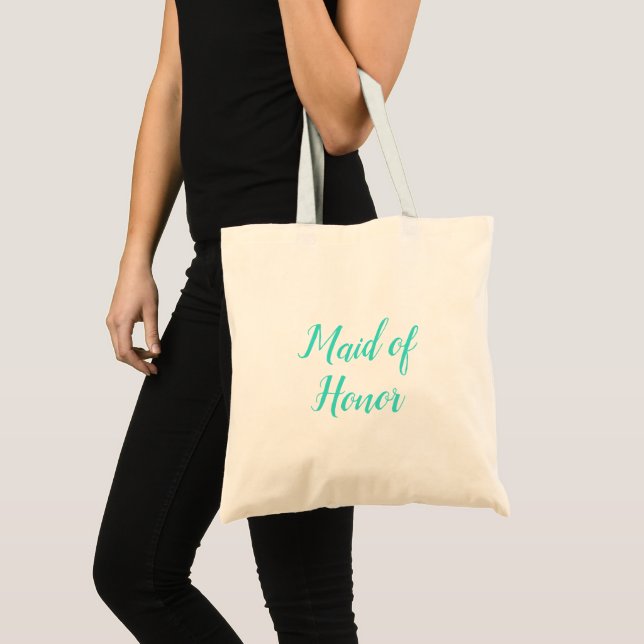 Maid of Honour Turquoise Blue Tote Bag (Front (Product))