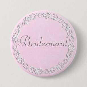 Maid of Honour Wedding Bridal Shower Party Button