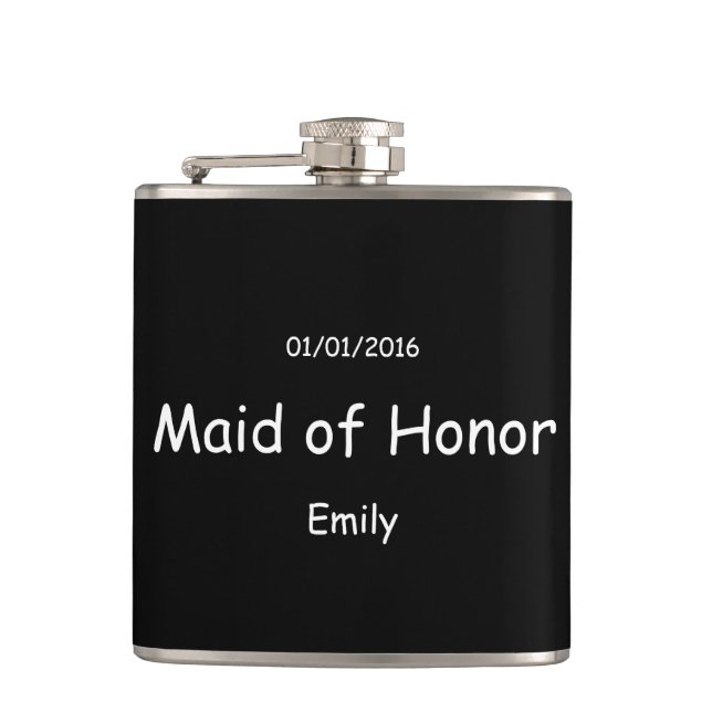 Maid of Honour | Wedding Hip Flask (Front)