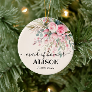 Maid of Honour Wedding Keepsake Ornament