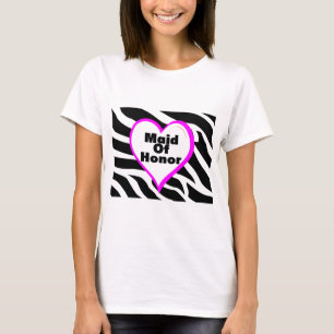 Maid Of Honour Zebra Stripes T-Shirt
