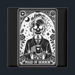 Maid Of Horror Tarot Card Bride Coven Gothic Bache Magnet<br><div class="desc">Maid Of Horror Tarot Card Bride Coven Gothic Bachelorette</div>
