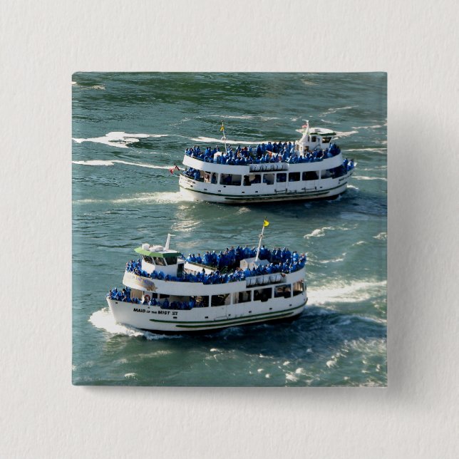 Maid of the Mist Boat: Niagara Falls 15 Cm Square Badge (Front)