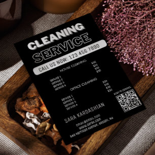 Maid Price Cleaning Services Scan To Connect Black Flyer