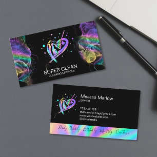 Maid Residential and Commercial Cleaning Duster Bu Business Card