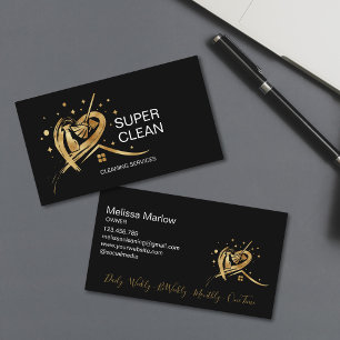 Maid Residential and Commercial Cleaning Duster Bu Business Card