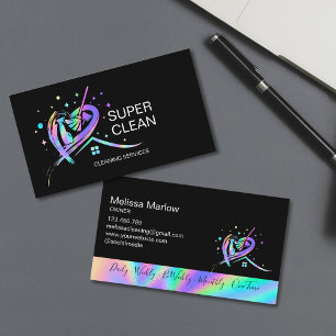 Maid Residential and Commercial Cleaning Duster Bu Business Card