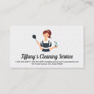 Maid Service Bathroom Tiles Business Card