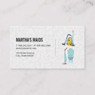 Maid Service   Cleaning Equipment Business Card