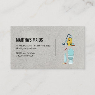 Maid Service   Cleaning Product Equipment Business Card