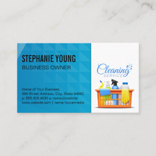 Maid Service Cleaning Spray and Service Business Card