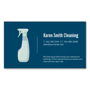 Maid Service Cleaning Spray Magnetic Business Card