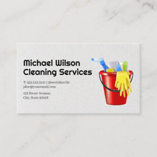 Maid Service   Cleaning Supplies Business Card