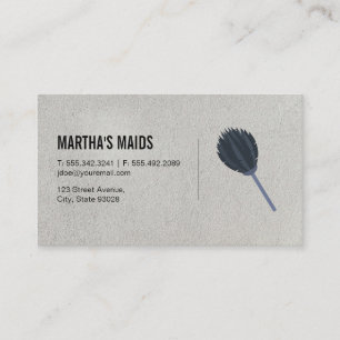 Maid Service   Dusting Broom Business Card