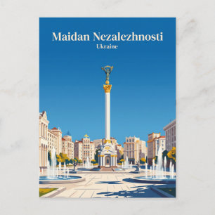 Maidan Nezalezhnosti Ukraine Postcard