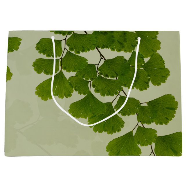 Maiden Hair Fern Frond Large Gift Bag (Front)