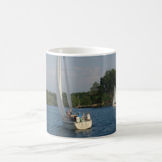 Maiden on Detroit River Coffee Mug (Center)