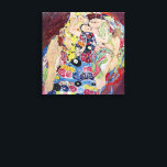 Maiden (Virgin), Gustav Klimt, Vintage Art Nouveau Canvas Print<br><div class="desc">The Maiden (aka The Virgin) (1913) by Gustav Klimt is a vintage Victorian Era Art Nouveau fine art symbolism portrait painting. Several women yawning, stretching and sleeping in a bed covered with colourful mosaic pattern blankets. About the artist: Gustav Klimt (1862-1918) was an Austrian Symbolist painter and one of the...</div>
