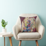 Maiden (Virgin), Gustav Klimt, Vintage Art Nouveau Cushion<br><div class="desc">The Maiden (aka The Virgin) (1913) by Gustav Klimt is a vintage Victorian Era Art Nouveau fine art symbolism portrait painting. Several women yawning, stretching and sleeping in a bed covered with colourful mosaic pattern blankets. About the artist: Gustav Klimt (1862-1918) was an Austrian Symbolist painter and one of the...</div>