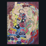 Maiden (Virgin), Gustav Klimt, Vintage Art Nouveau Notebook<br><div class="desc">The Maiden (aka The Virgin) (1913) by Gustav Klimt is a vintage Victorian Era Art Nouveau fine art symbolism portrait painting. Several women yawning, stretching and sleeping in a bed covered with colourful mosaic pattern blankets. About the artist: Gustav Klimt (1862-1918) was an Austrian Symbolist painter and one of the...</div>