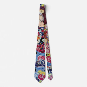 Maiden (Virgin), Gustav Klimt, Vintage Art Nouveau Tie
