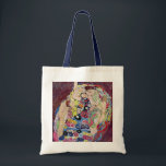 Maiden (Virgin), Gustav Klimt, Vintage Art Nouveau Tote Bag<br><div class="desc">The Maiden (aka The Virgin) (1913) by Gustav Klimt is a vintage Victorian Era Art Nouveau fine art symbolism portrait painting. Several women yawning, stretching and sleeping in a bed covered with colourful mosaic pattern blankets. About the artist: Gustav Klimt (1862-1918) was an Austrian Symbolist painter and one of the...</div>