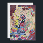 Maiden (Virgin), Klimt, Art Nouveau Bridal Shower Invitation<br><div class="desc">Easy to customise bridal shower afternoon tea party invitation. The Maiden (aka The Virgin) (1913) by Gustav Klimt is a vintage Victorian Era Art Nouveau fine art symbolism portrait painting. Several women yawning, stretching and sleeping in a bed covered with colourful mosaic pattern blankets. About the artist: Gustav Klimt (1862-1918)...</div>